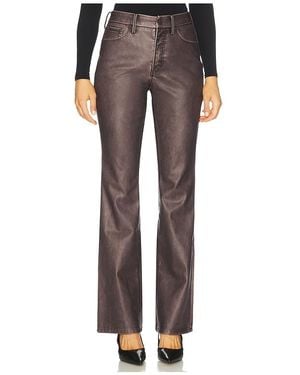 GOOD AMERICAN Good Classic Bootcut Faux Leather Trousers - Grey