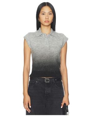ALIGNE Lexi Knitted Polo Top - Black