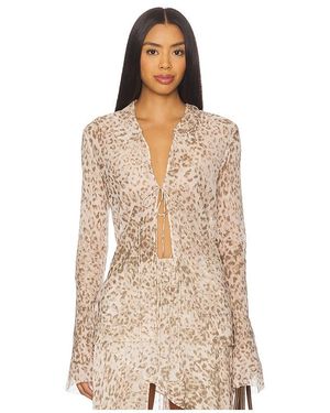 Bec & Bridge Feline Tie Blouse - Natural