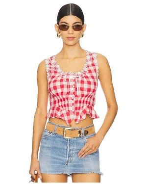 Frankie's Bikinis X Bella Hadid Fleetwood Top - Red