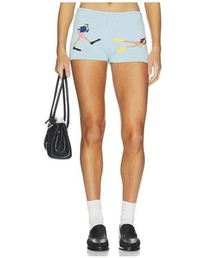 YELLOW THE LABEL Diver Knit Short - Blue