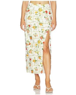 Line & Dot Falda Anisa En Color Blanco, Naranja Talla (También En S, Xs, M) - Multicolor