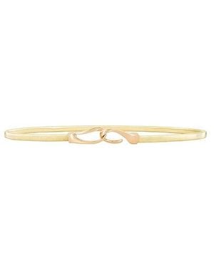 Lele Sadoughi Stretch Chain Belt - White