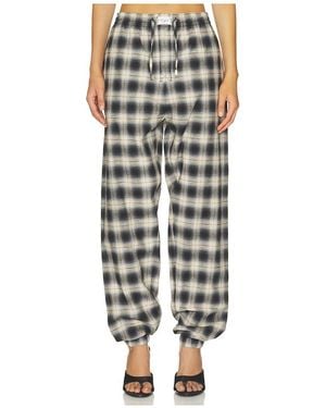 The Attico Long Check Pant - Black