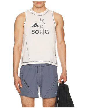adidas by Song for the Mute Running Singlet - Blue