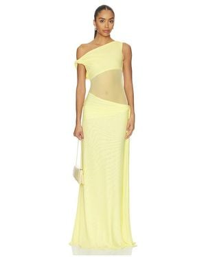 Misha The Sisal Mesh Dress - Yellow