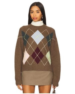 White + Warren Sweater Mit Rundhalsausschnitt - Braun