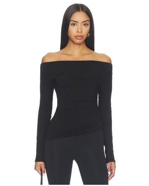 Naked Wardrobe Nw Off-Shoulder Asymmetric Top - Black