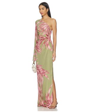 Rococo Sand One Shoulder Maxi Dress - White