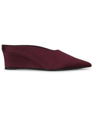 Simon Miller Satin Pointed Gala Wedge Pump - Red