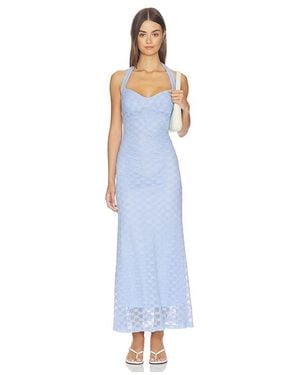 Bardot Mariko Halter Neck Midi Dress - Blue