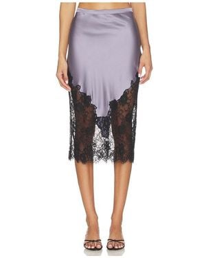 Fleur du Mal Juliet Lace And Silk Skirt - Black