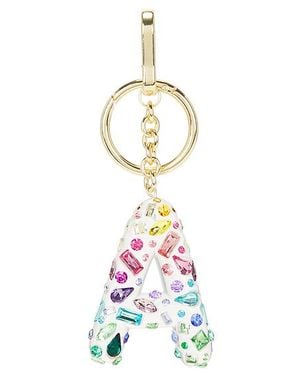 BaubleBar Charm Para Bolso Crystal Detail Initial - Blanco