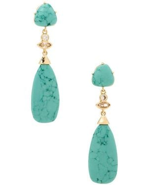 Ettika Pendientes Largos En Color Azul Cerceta Talla En