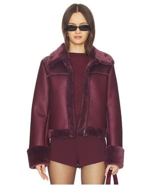 superdown Sasha Faux Leather Jacket - Purple