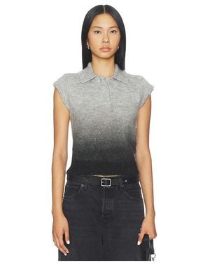 ALIGNE Lexi Knitted Polo Top - Black