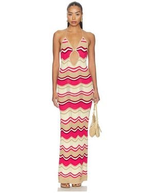 MORE TO COME Marita Halter Maxi Dress - Red