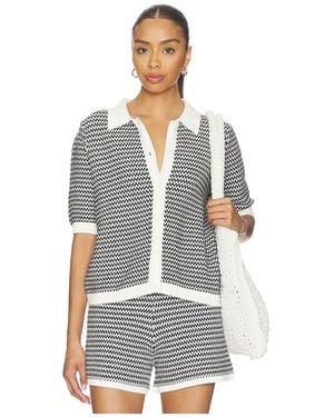 Varley Gaelle Polo Knit Top - White