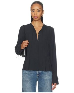 Rag & Bone Arden Pleated Blouse - Black