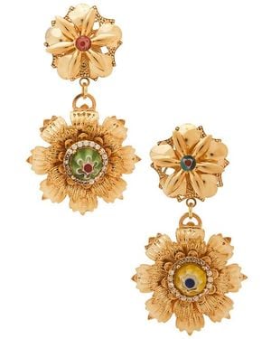 Anton Heunis Flower Drop Earrings - Metallic