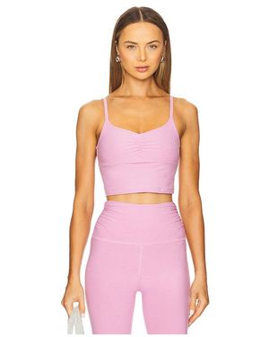 Beyond Yoga Spacedye Raise The Barre Shirred Cropped Tank Top - Pink