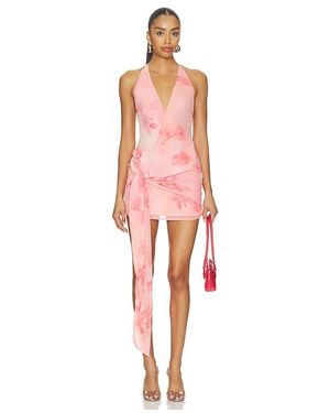 MORE TO COME Karter Wrap Mini Dress - Orange