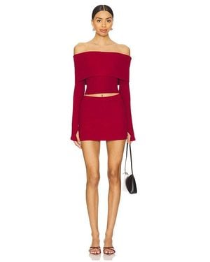 superdown Set Faldas Marks En Color Burgundy Talla (También En Xs, S, M, Xl) - Rojo