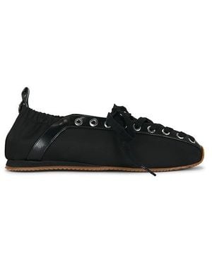 Ganni Sneakers Lace Up Sporty Ballerina - Schwarz