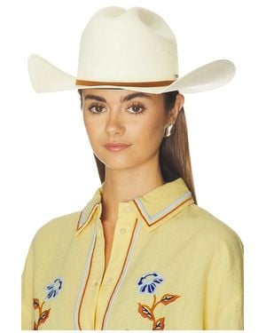 Brixton Laredo Straw Cowboy Hat - White