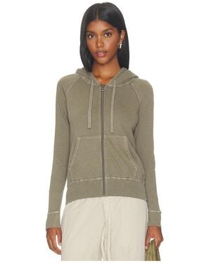 James Perse Vintage French Terry Zip Hoody - Natural