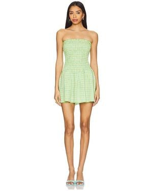 Apres Studio Trägerloses Minikleid Mit Raffungen - Gelb