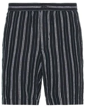 Vince Mesa Stripe Beach Shorts - Black