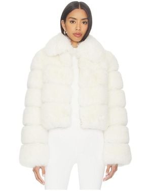 Generation Love Madison Faux Fur Jacket - White