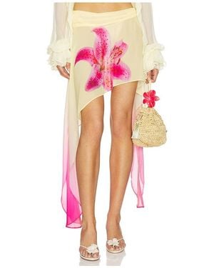 Runaway the Label Juliana Flounce Midi Skirt - Pink