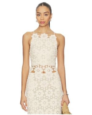 Bardot Veneta Crochet Top - Natural