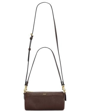 COACH Natural Grain Leather Barrel Bag - White