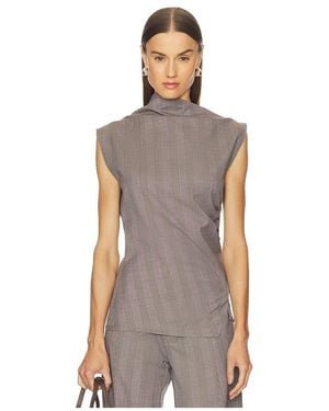 Jade Cropper Asymmetric Top - Brown