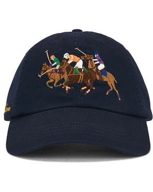 Polo Ralph Lauren Large Polo Players Embroidered Sport Cap - Blue