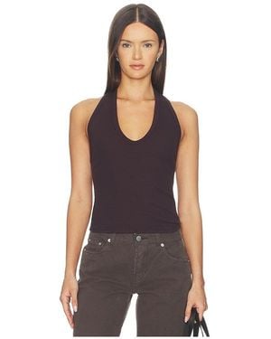 Enza Costa Cotton Rib U Halter - Multicolour