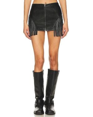 superdown Riley Faux Leather Skirt - Black