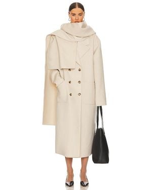 Helsa Mantel Mit Abnehmbarem Schal Oversized - Natur