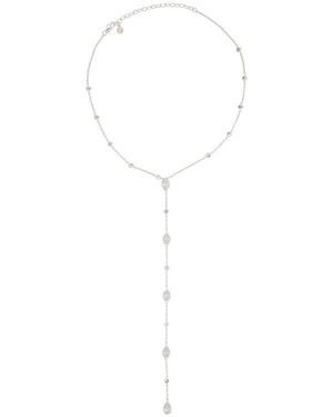 Ettika Marquise Crystal Lariat Necklace - White