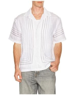 Reigning Champ Linen Arena Standard Camp Shirt - White