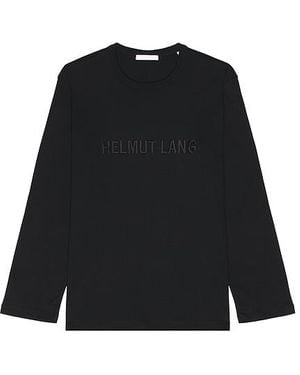 Helmut Lang Long Sleeve Logo Tee - Black