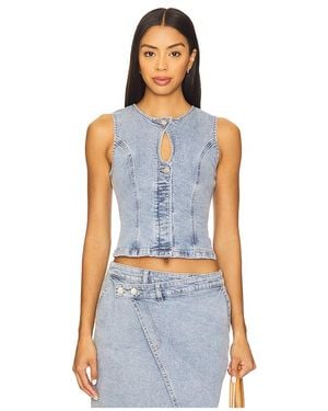 SOVERE Etch Denim Bodice - Blue