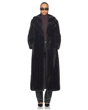 Apparis Gabrielle Shaved Mink Maxi Coat - Black