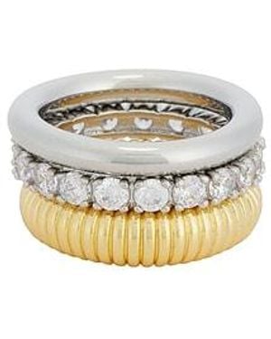 Shashi Roux Ring Set - White