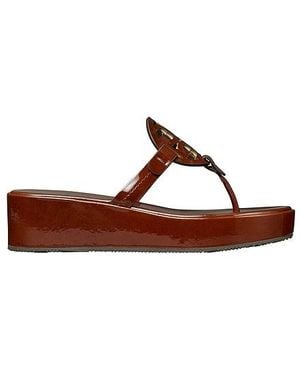 Tory Burch Miller Wedge Sandal - Brown