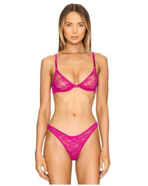 Fleur du Mal Le Stretch Lace Demi Bra - Pink