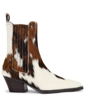 Lola Cruz Pony Hair Ankle Bootie - Multicolor